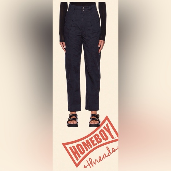 NWTETOILE MARANT DARK BLUE High-Waisted Pants Size-38.
